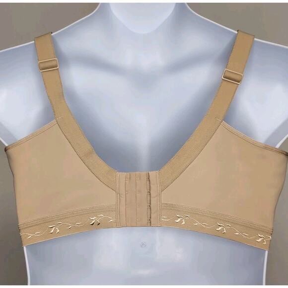 Cacique Seamless No Wire Bra Size 40DDD Unlined Full Coverage Tan Beige Soft - Picture 2 of 10